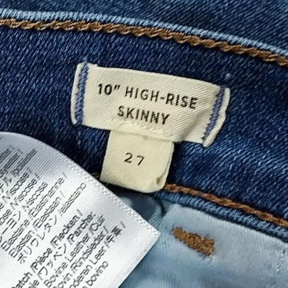 Madewell 10' High-Rise Skinny 27 Womens Blue Jeans - Picture 3 of 12